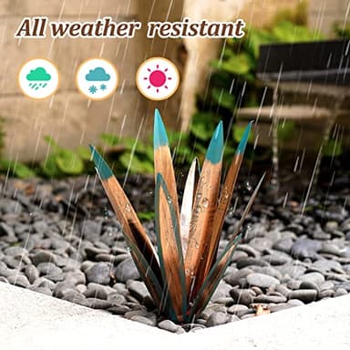 VChymm 2pcs Metal Tequila Country Sculpture DIY Tequila Plant Home Decor Country Tequila Garden Ornament Indooutdoor Statuette Patio Lawn Patio Stake Decoration Gift to The Garden 12“ - Image 4