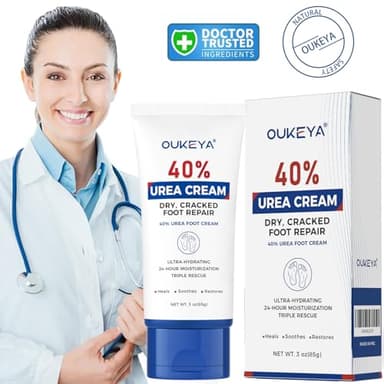 OUKEYA Urea Cream 40 Percent Tube 3 Oz, Foot & Hand Cream for Dry Cracked, 40 per Urea Lotion for Feet Maximum Strength - Image 3