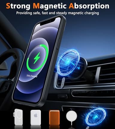 FNTCASE for iPhone 12 Phone Case: for iPhone 12 Pro Magnetic Matte Textured Military Grade Drop Protection Translucent Cell Cover - Slim Durable Shockproof Protective Bumper - Image 4