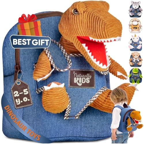 Dinosaur Toys for Kids 3-5, Dinosaur Toys for Kids 2-4, Birthday Gifts for 2 Year Old Boy, Gifts for 3 Year Old Boys, Toddler Backpack - Image 1