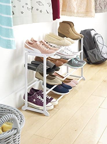 Whitmor 4 Tier 20 Pair Floor Shoe Rack - White - Image 4