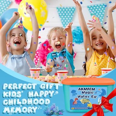 AKMADM Magic Water Elf Toy Kit for Kids - Aqua Fairy Water Gel Kit - 20 Colors*60ml Squishy Maker Set - 18 Shape Molds - Arts & Crafts Water Elf Creation kit - Children's DIY Marine Life (20 Colors) - Image 7