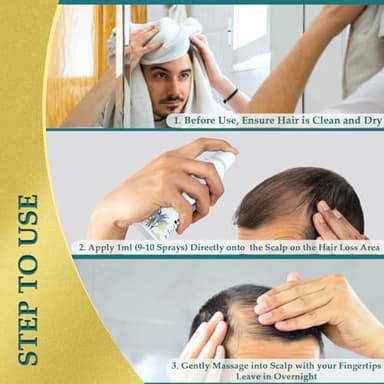 Natural Hair Growth Oil Spray: Batana Rosemary Serum Biotin Caffeine Scalp Care Treatment (2 FL OZ（Pack 1）) - Image 5