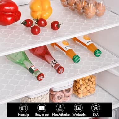 Cooyes Shelf Liner for Kitchen Cabinets – Non-Adhesive Waterproof Drawer Liner – Durable EVA Material Easy-to-Cut Shelf Paper for Refrigerator, Cupboard, Dresser with Modern Pattern - Image 7