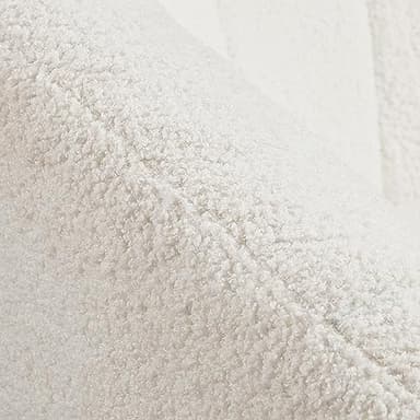 Yaheetech Sherpa Fabric Accent Chair, Modern Cozy Vanity Chair with Gold Metal Legs, Boucle Fabric Armchair with Removable Seat Cushion for Living Room Bedroom Office Guest Room, Ivory - Image 9