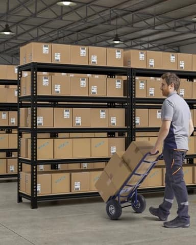 PrimeZone 32" W x 16" D x 63" H Storage Shelves - 5 Tier Adjustable Garage Storage Shelving, Heavy Duty Metal Storage Utility Rack Shelf Unit for Warehouse Pantry Closet Kitchen, Black - Image 2