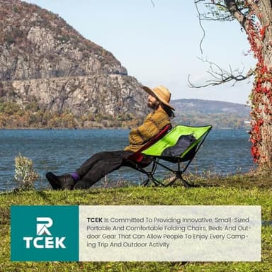 TCEK Swivel Portable Chair - Small Compact Collapsible Folding Chairs for Adults, Setup in 8 Seconds, Lightweight Outdoor Backpack Chair for Camping, Travel, Hiking, Beach, Support 300 LBS - Image 9