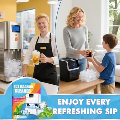 Ice Machine Cleaner, 36 Pack Ice Maker Cleaner Compatible with Frigidaire, Opal, GE Profile, Kitchenaid, Nickel Safe Scale Remover for Countertop, Nugget Ice Makers, 1-Year Supply Descaler - Image 7