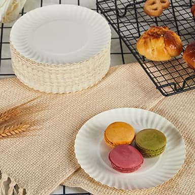 FOCUSLINE 6 Inch Paper Plates 1000 Count, White Paper Plates Uncoated, Everyday Disposable Dessert Plate 6" Small Plate Bulk 1000 Count - Image 7