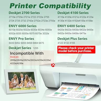 67XL Black Ink Cartridge Combo Pack Replacement for HP Ink 67 67xl hp Printer Ink for DeskJet 2700e 2700 2755e 2755 2734e Envy 6055e 6400 6000 Envy Pro 6452 6458 Printer (2 Black - Image 2