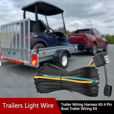 LIMICAR 25FT Trailer Wiring Harness Kit, 4 Wire Trailer Wiring with Nylon Net Tube Protection, 4 Pin 5 Way Plug Trailer Wire Kit for Enhanced Durability - Image 5