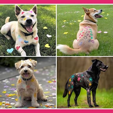 Dreamon 14 Colors Dog Hair Dye, Temporary Pet Hair Color Crayons for Dog with Hair Dye Book to Create Different Grooming Ideal, Washable Pet Hair Dye for Dogs Cats Horses - Image 6