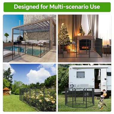 Mr Ironstone Dog Playpen with Anti-Rust Coating – 40" Height 8 Panels Portable & Foldable Indoor/Outdoor Pet Fence for Large, Medium, or Small Dogs – Durable Exercise Pen - Image 2