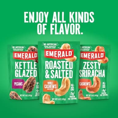 Emerald Nuts Dry Roasted Almonds (1-Pack) | 5 Oz Resealable Bag | Plant-Based Protein, Kosher Certified, Non-GMO | Contains No Artificial Preservatives, Flavors or Synthetic Colors - Image 7