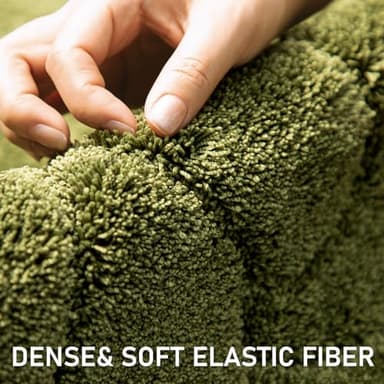 Large Dog Door Mat for Muddy Paws, 24x59 Absorbent Dirt Trapper Long Door Mat, Non-Slip Washable Mud Mat for Dogs, Polyester Microfiber Soft Pet Rug Mat for Entryway, Mud Dog Paws, Patio (Olive Green) - Image 2