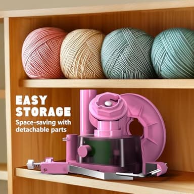 CozyBomB™ Yarn Winder | Electric Yarn Ball Winder, 13 oz Dual Strong Tension Knit Spinner for Crocheting, Automatic Crochet Wheel for Knitting Birthday Gift, Swift Weaving Ball Yarning Cake Roller - Image 5