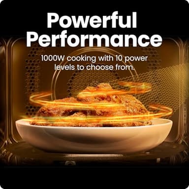 Chefman Countertop Microwave Oven 1.1 Cu. Ft. Digital Stainless Steel Microwave 1000 Watts with 6 Auto Menus, 10 Power Levels, Eco Mode, Memory, Mute Function, Child Safety Lock, Easy Clean - Image 3