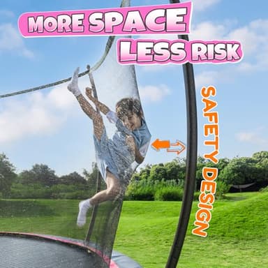 BCAN Trampoline 8FT 10FT 12FT 14FT 15FT 16FT Recreational Trampoline with Enclosure for Kids Adults, ASTM Approved, Outdoor Trampoline with Ladder for Kids - Image 2