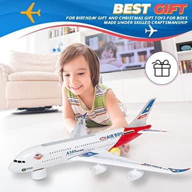 Kidsthrill Airplane Toy with Bump & Go, Flashing Lights & Sounds - For Boys & Girls Age 3-12 - Image 3
