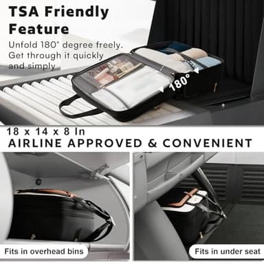 Arcoyard Rolling Laptop Bag, Rolling Briefcase for Women with Waterproof Pocket, 17.3 Inch Computer Bag, Underseat Carry On Luggage with Wheels for Work Travel Business, Lightweight Beige Brown - Image 6