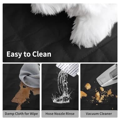 Easy-Going Waterproof Dog Car Seat Cover for Back Seat with Storage Pocket, Leakproof Washable Heavy Duty Scratch Proof Nonslip Durable Protector Covers for Cars Trucks and SUVs (59"x63", Black) - Image 7