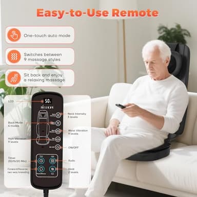Shiatsu Neck and Back Massager with Heat, 4D Kneading Back Massager for Pain Relief Deep Tissue, Comfortable Back Massage for Chair, Massager for Home Office, Christmas Gifts for Women Men Parents - Image 3
