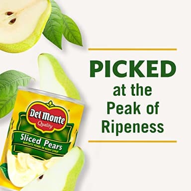 Del Monte Canned Sliced Pears in Heavy Syrup, 12 Pack, 8.5 oz Can - Image 3