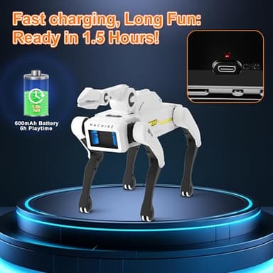 Dingdongwu Robot Dog with Claw - Interactive STEM Pet with Voice Control, 30+ Actions & Remot contol, Durable Design for Kids Age 6+ - Image 5