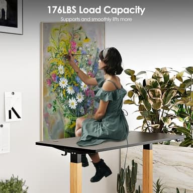 Monomi Electric Standing Desk, 55x24 Inches Height Adjustable Sit Stand up Desk, Large Ergonomic Home Office Desk with Memory Preset Controller,Black - Image 4