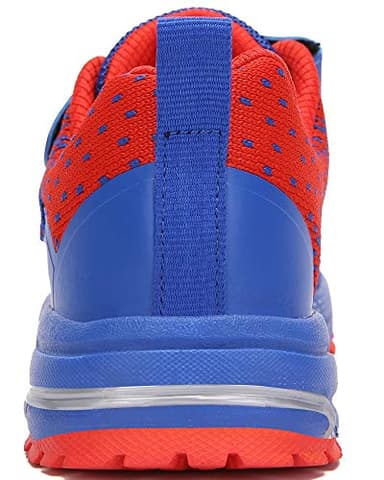 KUBUA Kids Sneakers for Boys Girls Running Tennis Shoes Lightweight Breathable Sport Athletic Blue Red A Size US 10 Toddler - Image 5