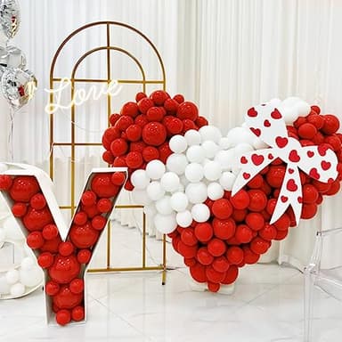 100pcs Red and white balloons 12 Inch Thickened Latex Red white Balloons for Mother's Day Decoration Valentine's Day Birthday Wedding Mother's Day Christmas Party Decorations - Image 5