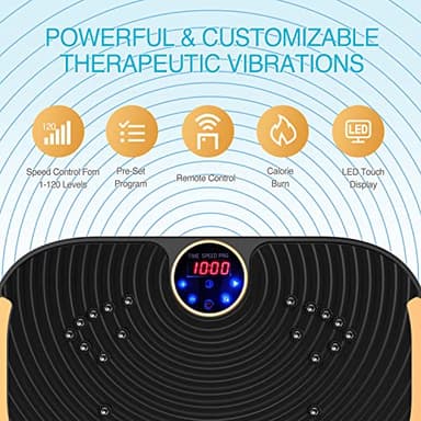 AXV Vibration Plate Exercise Machine Whole Body Workout Vibrate Fitness Platform Lymphatic Drainage Machine for Weight Loss Shaping Toning Wellness Home Gyms Workout - Image 4