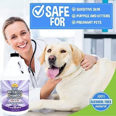 Bodhi Dog Waterless Shampoo - Natural Dry Shampoo for Dogs & Cats - Neutralizes Pet Odor - No Rinse Required - Made of Natural Extracts - Safe for Sensitive Skin - Made in USA - Lavender (1 Gallon - Image 5