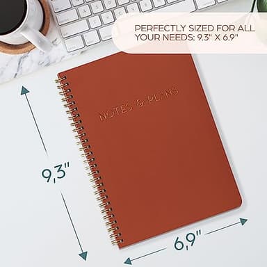 Beautiful Daily Planner And Notebook With Hourly Schedule - Aesthetic Spiral To do List Notepad to Easily Organize Your Tasks And Appointments - Stylish Book And School Or Office Supplies For Women - Image 8