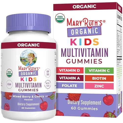 MaryRuth Organics Kids Vitamins | Multi | 1 Month Supply | Multivitamin Gummies for Ages 4+ | Multivitamin for Kids | Vegan | Only 2 Gummies a Day | 60 Count - Image 1