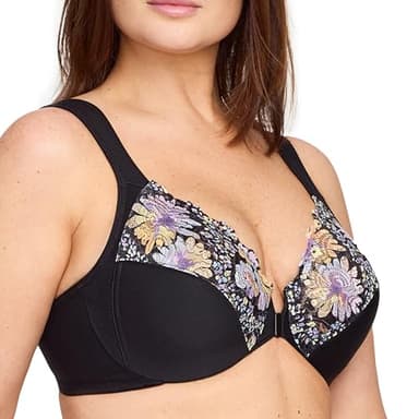 Glamorise Full Figure Plus Size Wonderwire Front-Closure Bra Underwire #1245 - Image 1