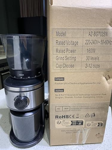 Ollygrin Burr Coffee Grinder, Electric Conical Coffee Bean Grinder With 30 Adjustable Grind Settings For 2-12 Cups, Sliver & Black - Image 11