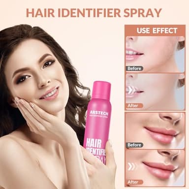 Hair Identifier Spray for Face Shaving Dermaplaning Tool Skin Body Dermaplaning Spray for Women with 4 Face Razor for Face Shaver Hair Removal Kit Excess Hair Dermaplane Razor for Women Face - Image 6