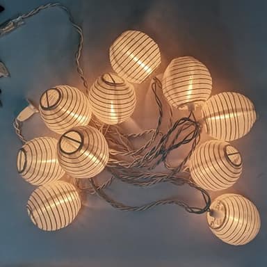 HUAZHQING 10CT Nylon Mini Lantern Incandescent Bulbs String Lights Plug in Indoor or Outdoor Use Decoration for Summer Holiday Christmas Patio Kitch Bedroom - Image 7