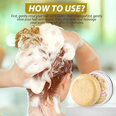 Ginger Hair Regrowth Shampoo Bars - Pack of 5, Promotes Hair Growth, Natural Organic Anti-Dandruff and Anti-Itching Ginger Soap - Image 7