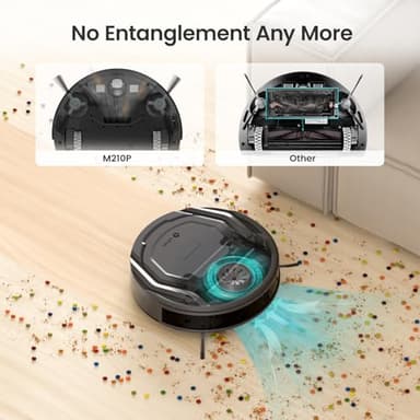 Lefant M210Pro Robot Vacuum Cleaner,Strong Suction,120 Mins Run Time,Wi-Fi Connected,Scheduled Cleaning,Compatible with Alexa,Slim Self-Charging Robotic Vacuum Cleaner for Home,Pet Hair,Hard Floors - Image 3