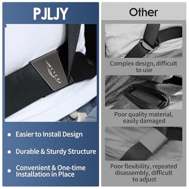 PJLJY 2-Pack Leather Seatbelt Pad, Soft Shoulder Neck Strap Positioner for Adult Kid, Upgraded Vehicle Seat Belt Pads Cover for Easy Adujust - Image 6