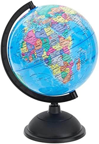 Juvale World Globe for Kids - 8-Inch, Multicolor with Plastic Stand - Educational Desk Globe with World Map for Kids & Classroom Decor - Image 6