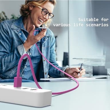 6Pack(3/3/6/6/6/10 FT) Original [Apple MFi Certified] iPhone Charger Fast Charging Lightning Cable iPhone Charger Cord for iPhone 14/13/12/11 Pro Max/XS MAX/XR/XS iPad AirPods-Green and Pink and Blue - Image 7