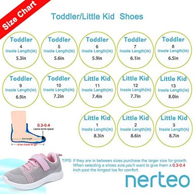 nerteo Toddler Girls Shoes Kids Comfort Walking Shoes Cute Tennis Running Sneakers Light Grey/Pink 8 M US Toddler - Image 4
