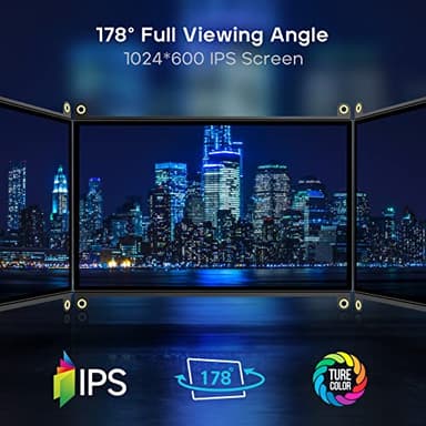 ROADOM Raspberry Pi Screen, 10.1’’ Touchscreen Monitor, IPS FHD 1024×600,Responsive and Smooth Touch,Dual Built-in Speakers,HDMI Input,Compatible with Raspberry Pi 5/4/3/Zero,Easy Assembly,Driver Free - Image 4