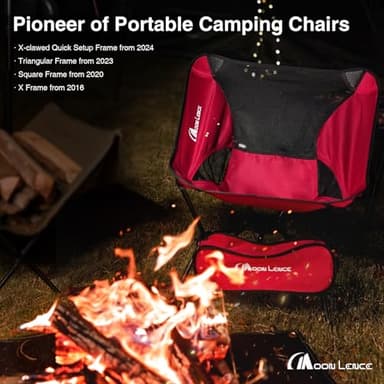 MOON LENCE Portable Camping Chair Lightweight Foldable Chair - The 4th Generation Portable Folding Chair - Compact, Ultralight Folding Chairs for Hiking Mountaineering Beach - Image 5