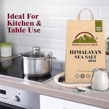 Himalayan Chef Sea Salt, Coarse Grain, 640 Ounces Mineral Salt, Pure & Natural Sun Dried Sea Salt, Unrefined, Gluten Free, Grinder Refill Sea Salt, 320 Ounce/Each (Pack of 2) - Image 2