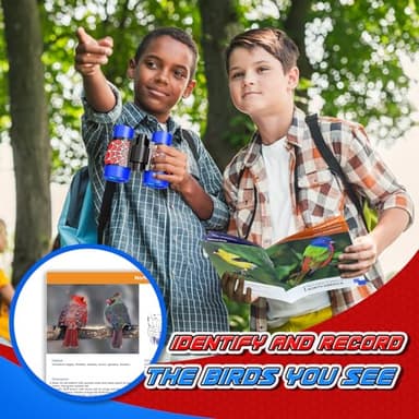 Binoculars Toys for Kids Ages 3-8: Spidolapse Outdoor Adventure Toy with Bird Watching Guide for 4 5 6 7 8 Year Old Boys Girls Birthday Gifts Toddler Travel Camping Binoculars Toy Age 4-6 - Image 3