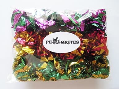 PETFAVORITES Original Mylar Crinkle Balls Cat Toys - 12 Pack - Image 2